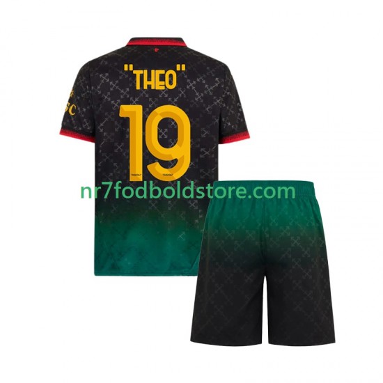 AC Milan Trøje THEO 19 Børn 4. Valg Fodboldsæt 2024-2025 Kortærmet