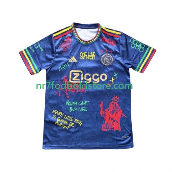 AFC Ajax Trøje Bob Marley Special Blue Mænd Hjemmebane Fodboldsæt 2025 Kortærmet