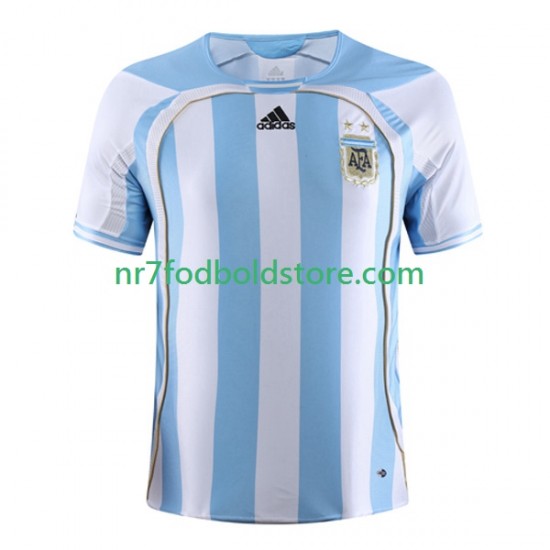 Argentina Trøje Retro Mænd Hjemmebane Fodboldsæt 2006 Kortærmet
