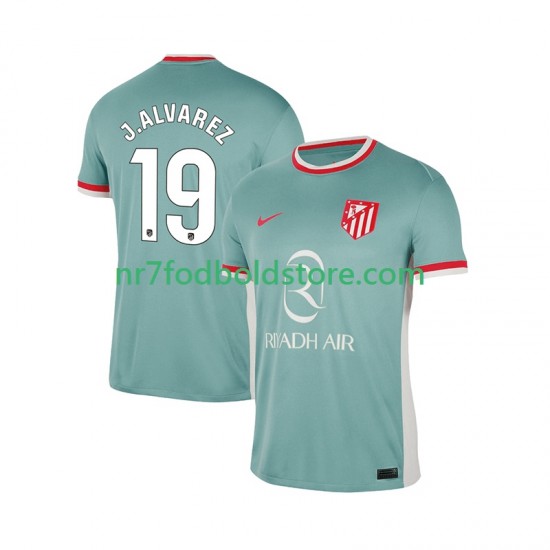 Atlético Madrid Trøje Julian Alvarez 19 Mænd Udebane Fodboldsæt 2024-2025 Kortærmet