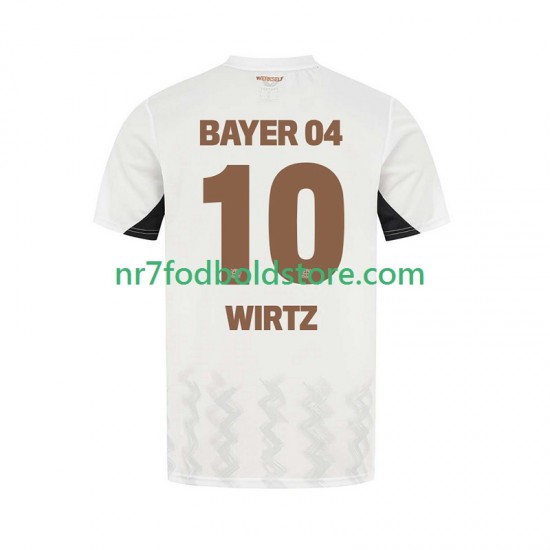 Bayer 04 Leverkusen Trøje Florian Wirtz 10 Mænd Udebane Fodboldsæt 2024-2025 Kortærmet