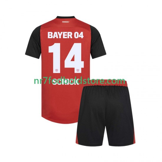 Bayer 04 Leverkusen Trøje Patrik Schick 14 Børn Hjemmebane Fodboldsæt 2024-2025 Kortærmet