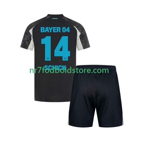 Bayer 04 Leverkusen Trøje Patrik Schick 14 Børn 3. Valg Fodboldsæt 2024-2025 Kortærmet