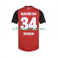 Bayer 04 Leverkusen Trøje XHAKA 34 Mænd Hjemmebane Fodboldsæt 2024-2025 Kortærmet
