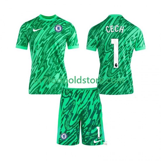 Chelsea Trøje CECH 1 Målmand Børn 3. Valg Fodboldsæt 2024-2025 Kortærmet