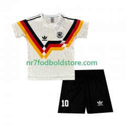 Tyskland Trøje Matthaus 10 1990 Retro Børn Hjemmebane Fodboldsæt Kortærmet