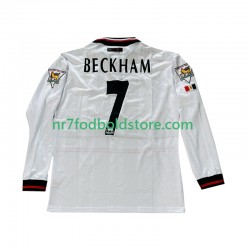 Manchester United Trøje Beckham 7 Retro Mænd Udebane Fodboldsæt 1998 1999 Langærmet