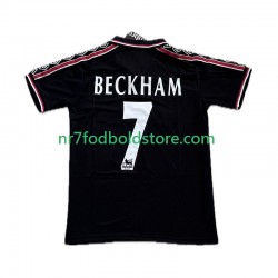 Manchester United Trøje Beckham 7 Retro Mænd 3. Valg Fodboldsæt 1998 1999 Kortærmet