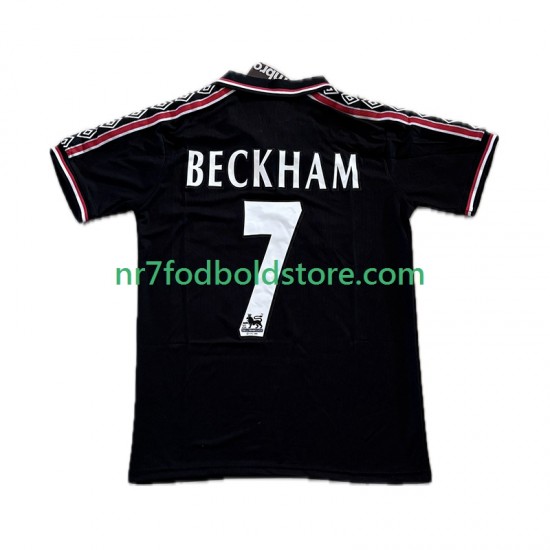 Manchester United Trøje Beckham 7 Retro Mænd 3. Valg Fodboldsæt 1998 1999 Kortærmet