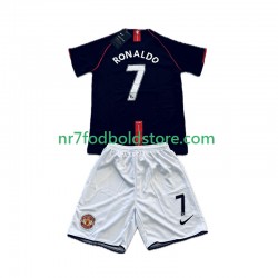 Manchester United Trøje Cristiano Ronaldo 7 2007 Retro Børn Udebane Fodboldsæt 2008 Kortærmet