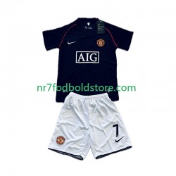 Manchester United Trøje Cristiano Ronaldo 7 2007 Retro Børn Udebane Fodboldsæt 2008 Kortærmet