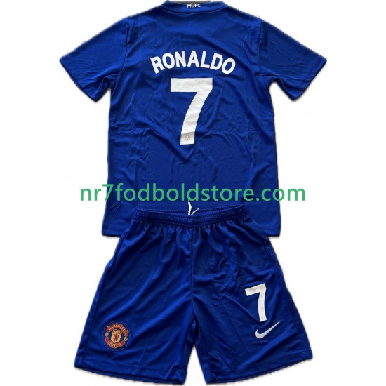 Manchester United Trøje Cristiano Ronaldo 7 2009 Retro Børn 3. Valg Fodboldsæt 2008 Kortærmet