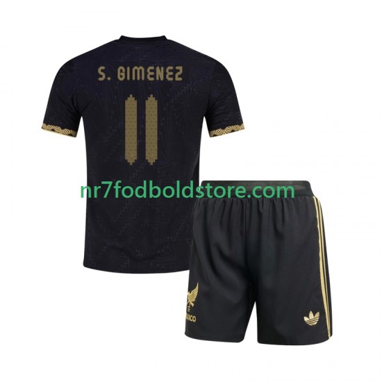 Mexico Trøje Santiago Gimenez 11 Gold Cup Børn Hjemmebane Fodboldsæt 2025 Kortærmet