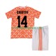 Holland Trøje Cruyff 14 1988 Retro Børn Hjemmebane Fodboldsæt Kortærmet