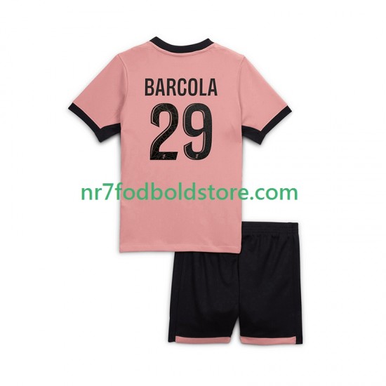 Paris Saint-Germain Trøje Bradley Barcola 29 Børn 3. Valg Fodboldsæt 2024-2025 Kortærmet