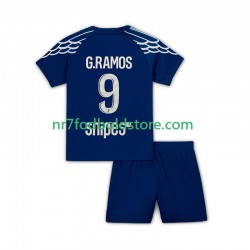 Paris Saint-Germain Trøje Goncalo Ramos 9 Børn 4. Valg Fodboldsæt 2024-2025 Kortærmet