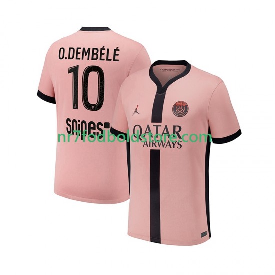 Paris Saint-Germain Trøje Ousmane Dembele 10 Mænd 3. Valg Fodboldsæt 2024-2025 Kortærmet