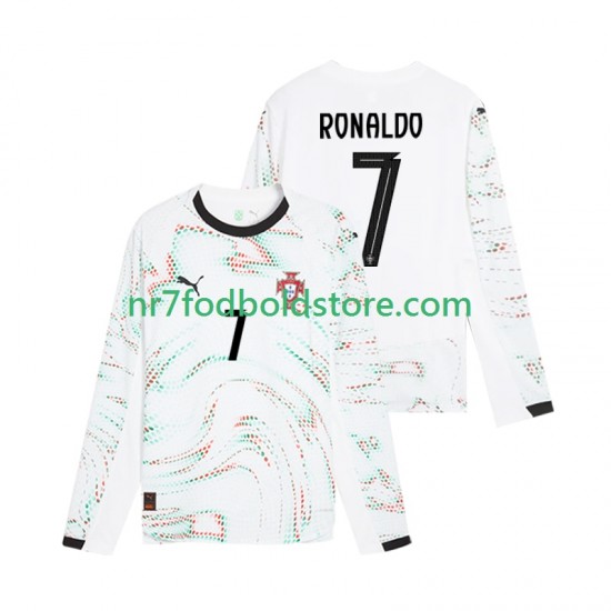 Portugal Trøje Cristiano Ronaldo 7 Mænd Udebane Fodboldsæt 2025 Langærmet