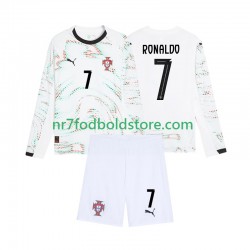 Portugal Trøje Cristiano Ronaldo 7 Børn Udebane Fodboldsæt 2025 Langærmet