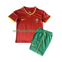 Portugal Trøje 2000 Retro Børn Hjemmebane Fodboldsæt Kortærmet