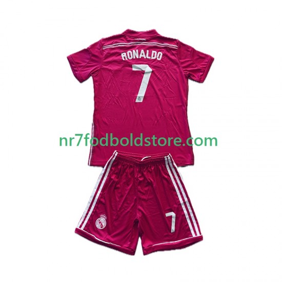 Real Madrid Trøje Cristiano Ronaldo 7 2014 2015 Retro Børn Udebane Fodboldsæt Kortærmet