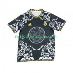 Real Madrid Trøje Versace Black Edition Mænd Hjemmebane Fodboldsæt 2024-2025 Kortærmet