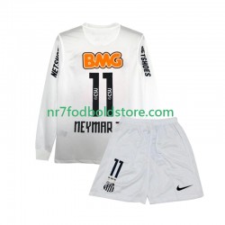 Santos FC Trøje Neymar JR 11 2012 Retro Børn Hjemmebane Fodboldsæt 2011 Langærmet