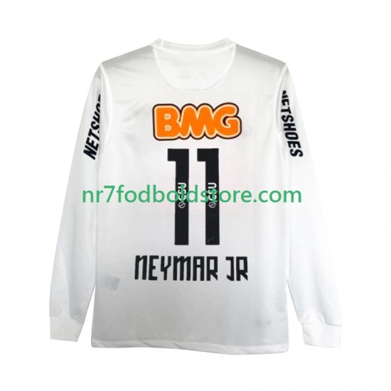 Santos FC Trøje Neymar JR 11 2012 Retro Mænd Hjemmebane Fodboldsæt 2011 Langærmet