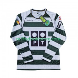 Sporting CP Trøje 2001 2003 Retro Mænd Hjemmebane Fodboldsæt Langærmet