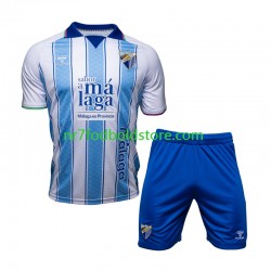 Málaga CF Trøje Børn Hjemmebane Fodboldsæt 2026-2027 Kortærmet