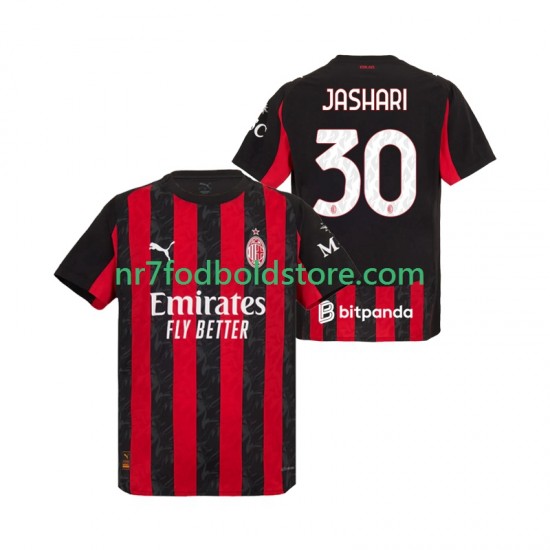 AC Milan Trøje Ardon Jashari 30 Mænd Hjemmebane Fodboldsæt 2025-2026 Kortærmet