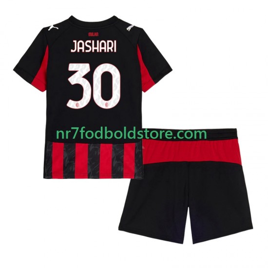 AC Milan Trøje Ardon Jashari 30 Børn Hjemmebane Fodboldsæt 2025-2026 Kortærmet