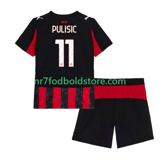 AC Milan Trøje Christian Pulisic 11 Børn Hjemmebane Fodboldsæt 2025-2026 Kortærmet