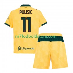 AC Milan Trøje Christian Pulisic 11 Børn 3. Valg Fodboldsæt 2025-2026 Kortærmet