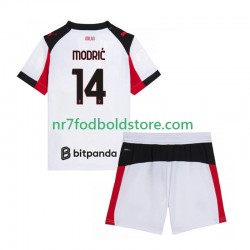 AC Milan Trøje Modrić Luca 14 Børn Udebane Fodboldsæt 2025-2026 Kortærmet