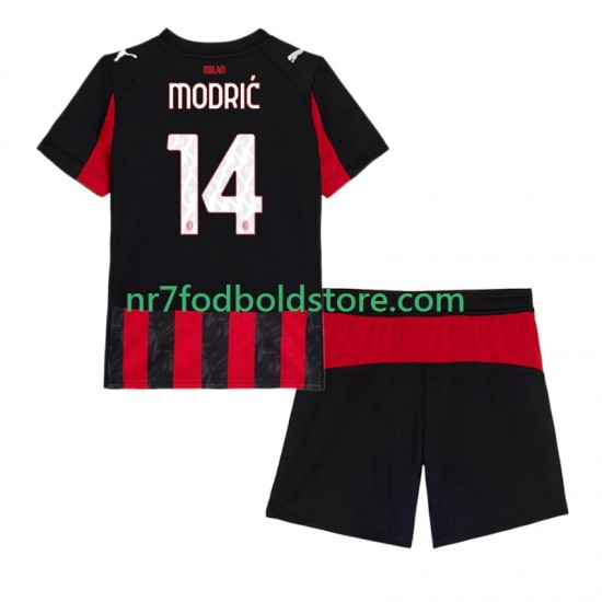 AC Milan Trøje Modrić Luca 14 Børn Hjemmebane Fodboldsæt 2025-2026 Kortærmet