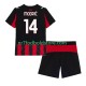 AC Milan Trøje Modrić Luca 14 Børn Hjemmebane Fodboldsæt 2025-2026 Kortærmet