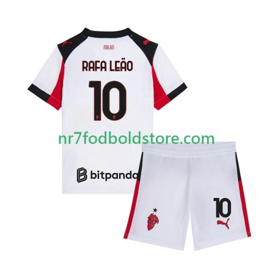 AC Milan Trøje Rafael Leao 10 Børn Udebane Fodboldsæt 2025-2026 Kortærmet