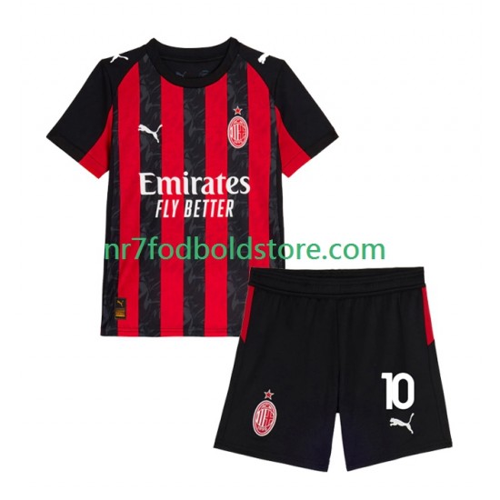 AC Milan Trøje Rafael Leao 10 Børn Hjemmebane Fodboldsæt 2025-2026 Kortærmet