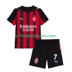 AC Milan Trøje Santiago Gimenez 7 Børn Hjemmebane Fodboldsæt 2025-2026 Kortærmet