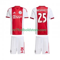 AFC Ajax Trøje Wout Weghorst 25 Børn Hjemmebane Fodboldsæt 2025-2026 Kortærmet