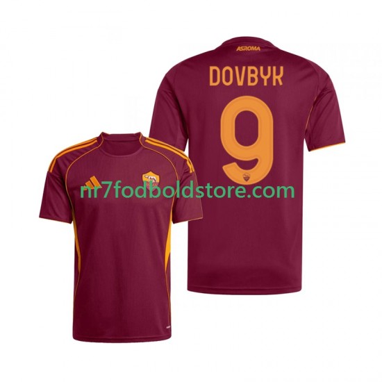 AS Roma Trøje Artem Dovbyk 9 Mænd Hjemmebane Fodboldsæt 2025-2026 Kortærmet