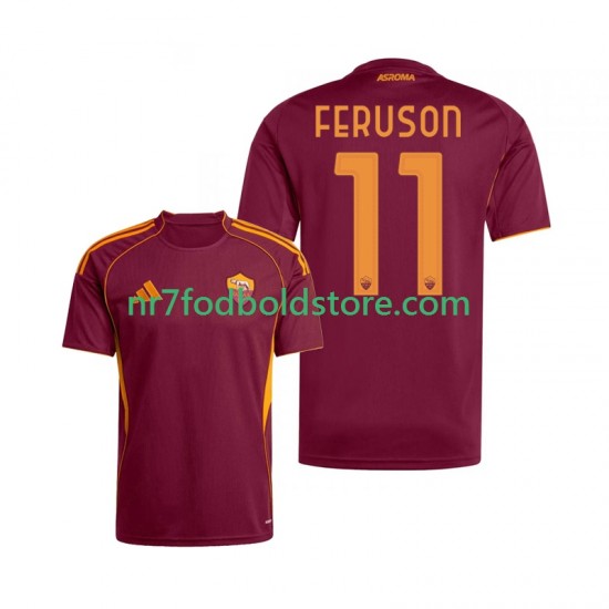 AS Roma Trøje Evan Ferguson 11 Mænd Hjemmebane Fodboldsæt 2025-2026 Kortærmet