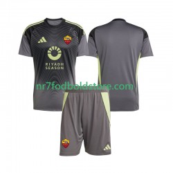 AS Roma Trøje Målmand Børn Hjemmebane Fodboldsæt 2025-2026 Kortærmet