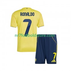Trøje Al Nassr Cristiano Ronaldo 7 Børn Hjemmebane Fodboldsæt 2025-2026 Kortærmet