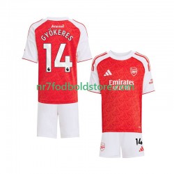 Arsenal Trøje Viktor Gyokeres 14 Børn Hjemmebane Fodboldsæt 2025-2026 Kortærmet