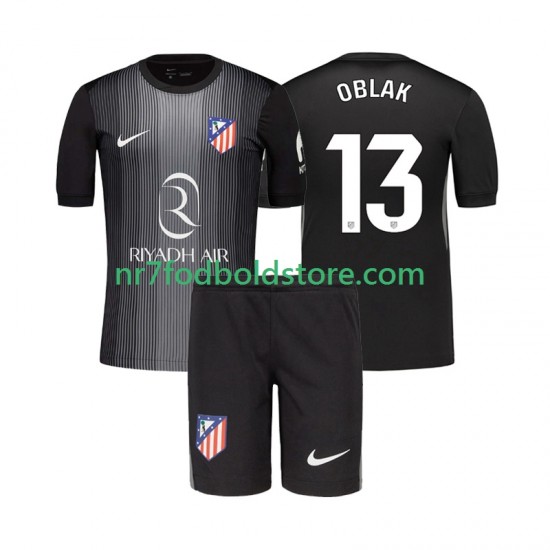 Atlético Madrid Trøje Jan Oblak 13 Målmand Børn Udebane Fodboldsæt 2025-2026 Kortærmet