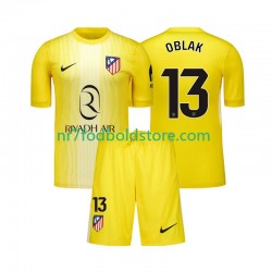 Atlético Madrid Trøje Jan Oblak 13 Målmand Børn Hjemmebane Fodboldsæt 2025-2026 Kortærmet