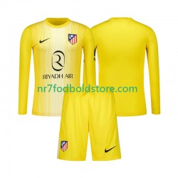 Atlético Madrid Trøje Målmand Børn Hjemmebane Fodboldsæt 2025-2026 Langærmet