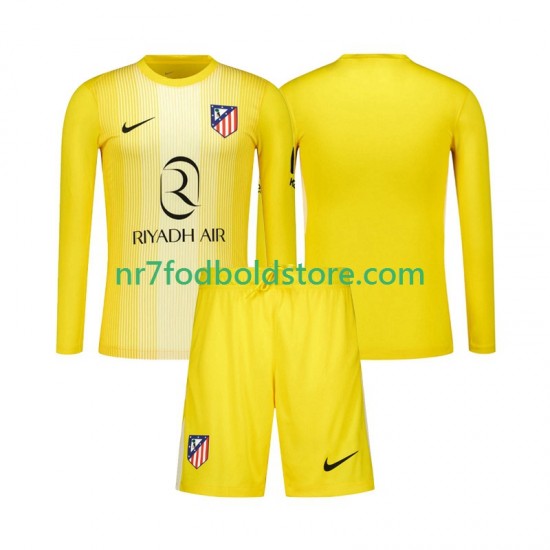 Atlético Madrid Trøje Målmand Børn Hjemmebane Fodboldsæt 2025-2026 Langærmet